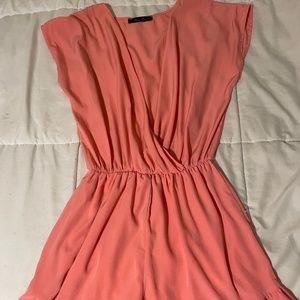 coral pink romper